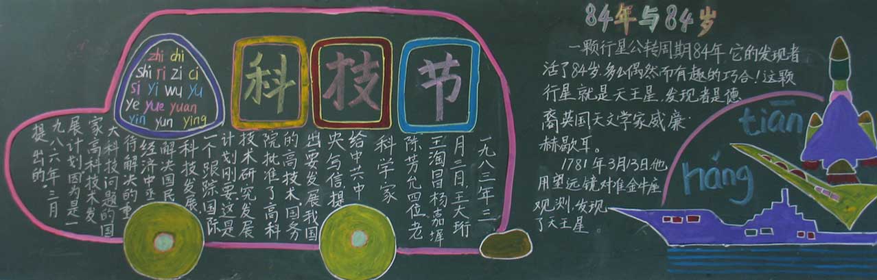 放飞科技梦想黑板报 放飞科技梦想黑板报