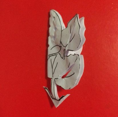 草莓窗花剪纸方法步骤图