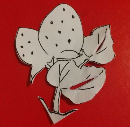 草莓窗花剪纸方法步骤图