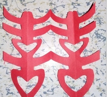 中国民间双喜步骤剪纸