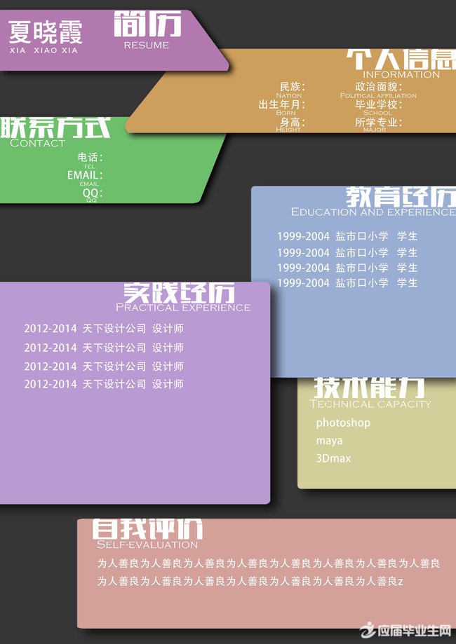 应聘设计师简历模板