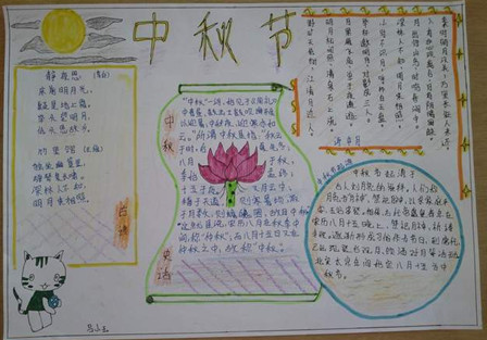 2016关于中秋节手抄报内容