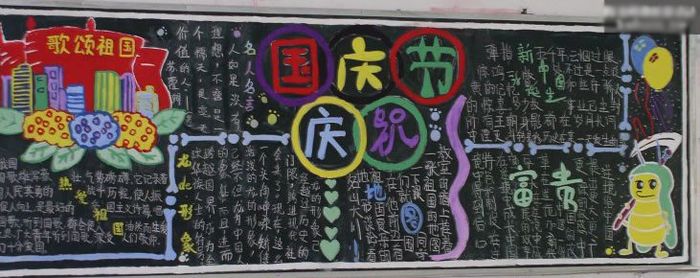 国庆节黑板报设计