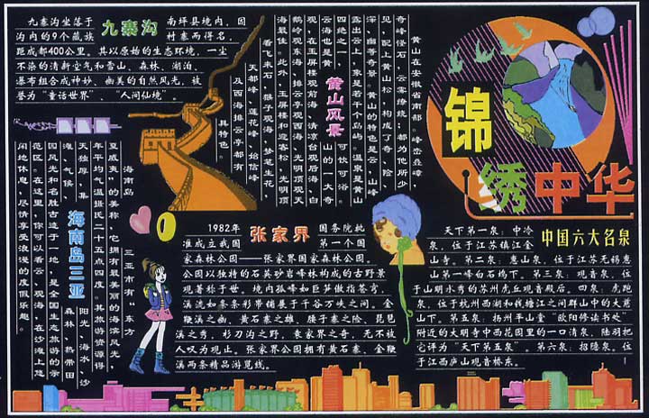 国庆节黑板报设计