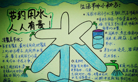 节约用水手抄报清晰又大方