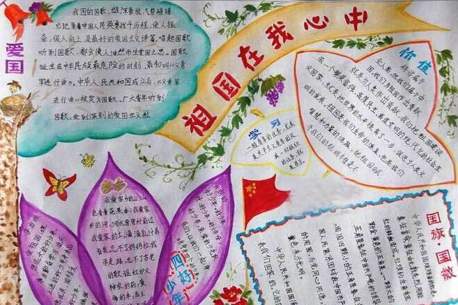 祖国在我心手抄报图片内容