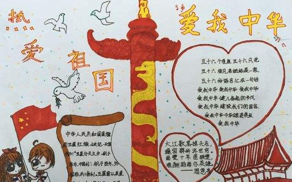 祖国在我心手抄报图片内容