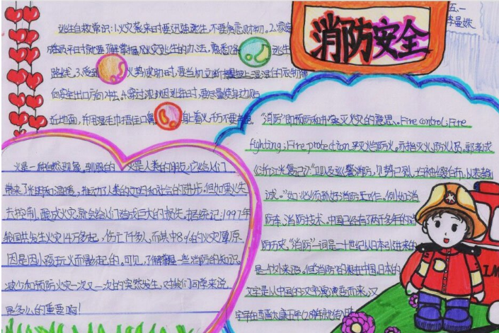 消防安全手抄报