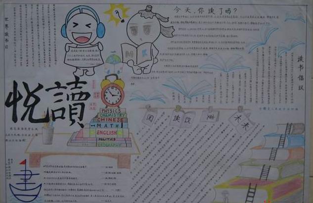 我爱读书的手抄报