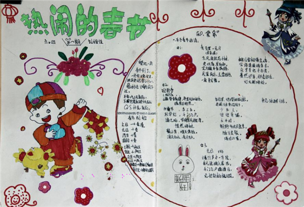 关于春节手抄报图片 关于春节手抄报图片