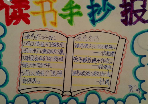 我爱读书手抄报内容文字