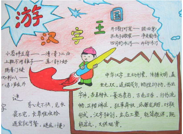 关于汉字的手抄报