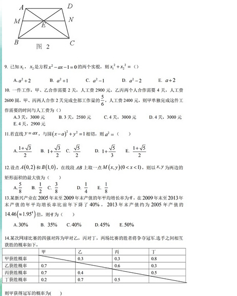 2015�������������ѧ���⣨ͼƬ�棩