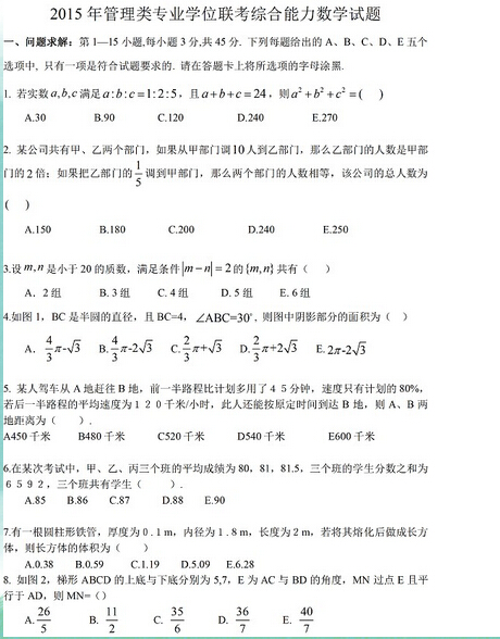 2015��MBA������ѧ����