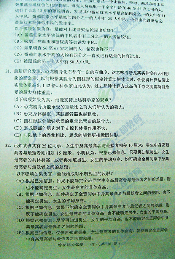 2014��1��MBA�����ۺ����⣨�Ķ��棩