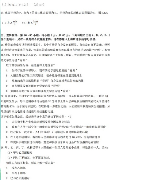 2015��MBA�����ۺ��������⣨�����棩