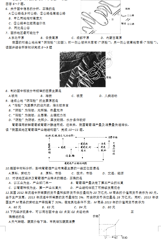 ����2014��߿���ģ����ģ�����⼰��