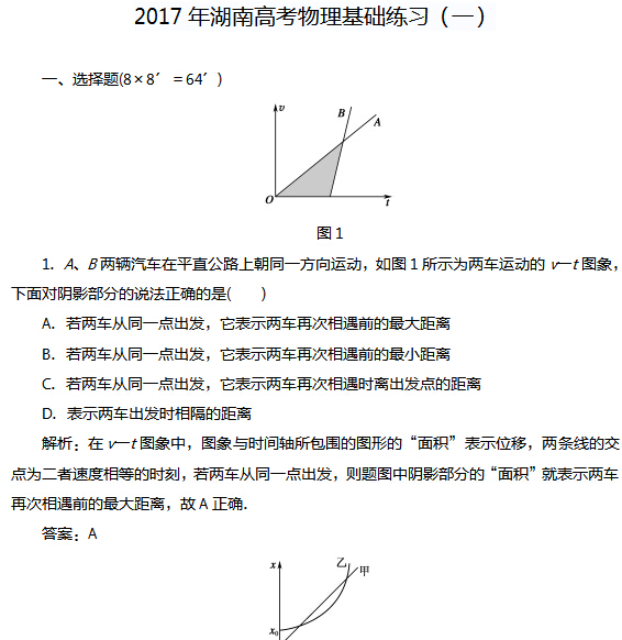 2017����ϸ߿�����������ϰ��һ��