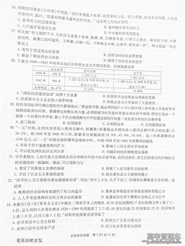 2016����ʮУ5�����������Ծ�����