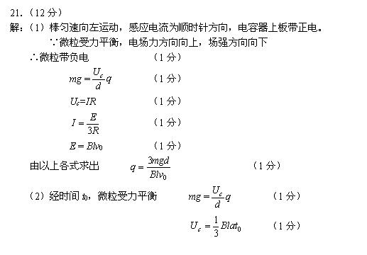 2017年新课标卷高考物理压轴题集(21)