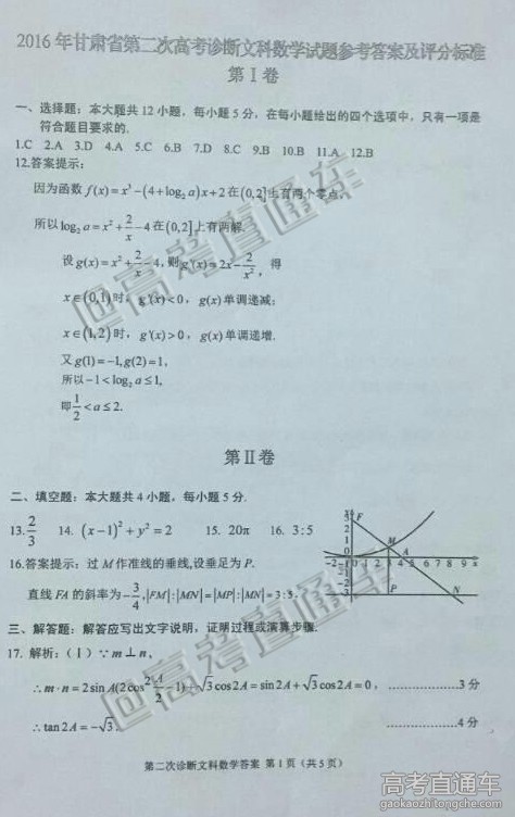 2016����߿������Ŀ���ѧ�Ծ���