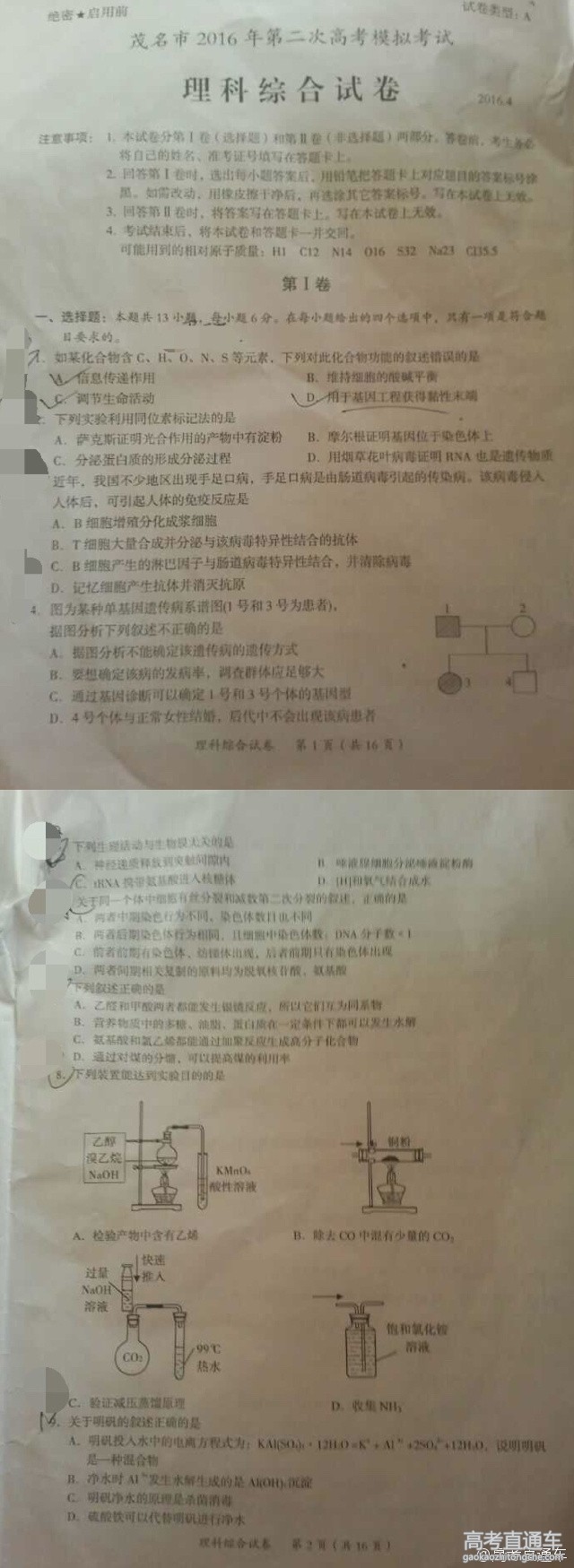 2016�㶫ï���߿���ģ��������