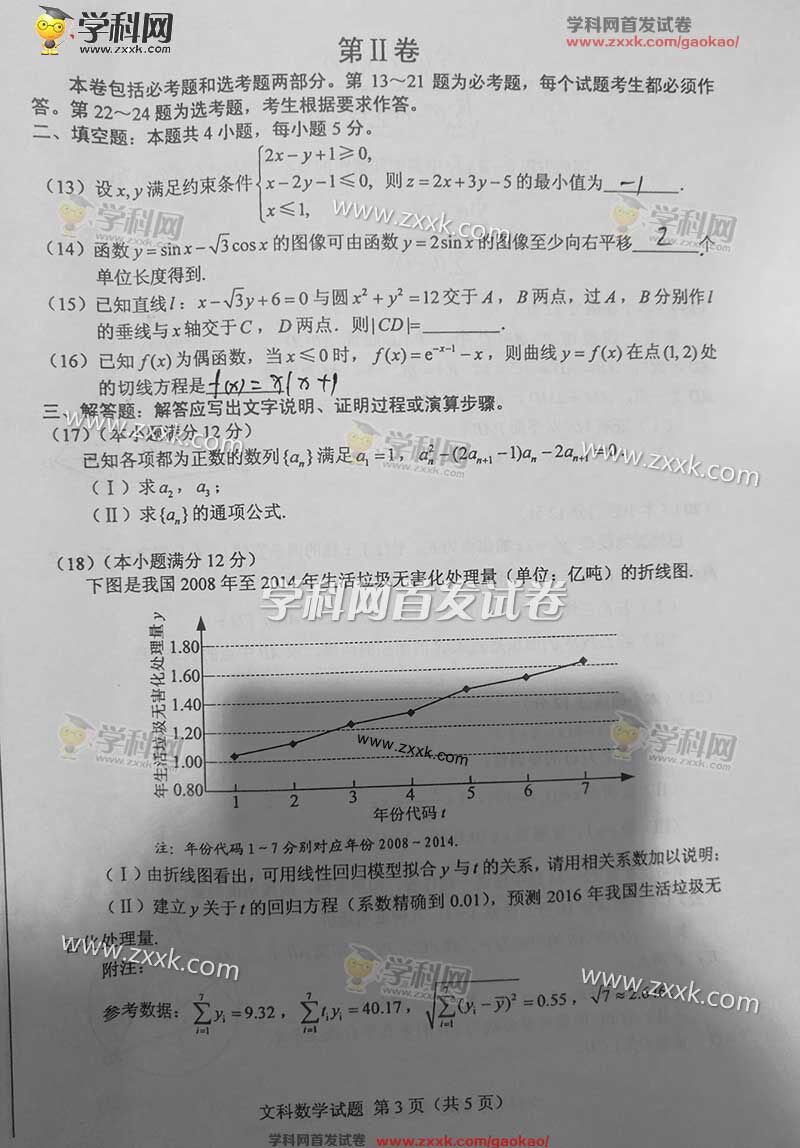 2016������߿��Ŀ���ѧ���⼰��