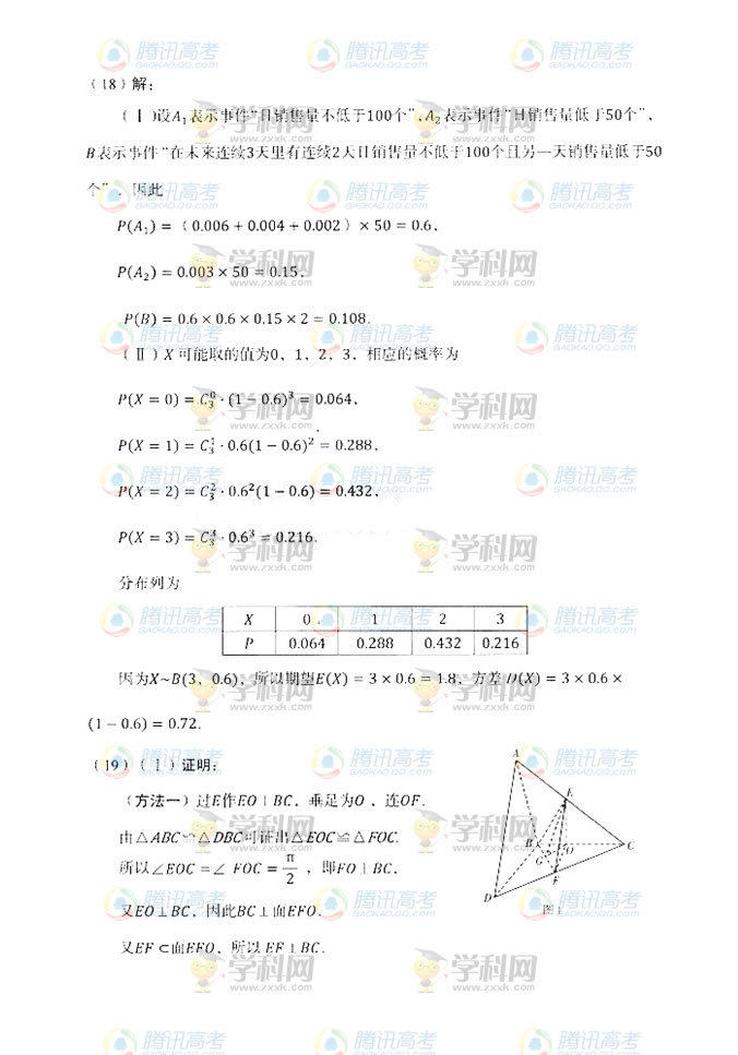 2014年辽宁高考理科数学试题及答案解析