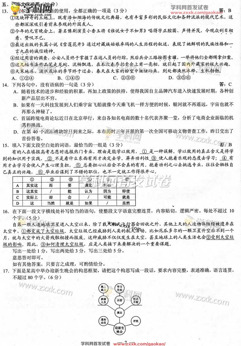 2016年贵州高考语文试卷(图片版)