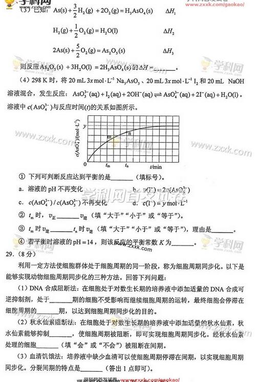 2017年四川高考理综试题(图片版)