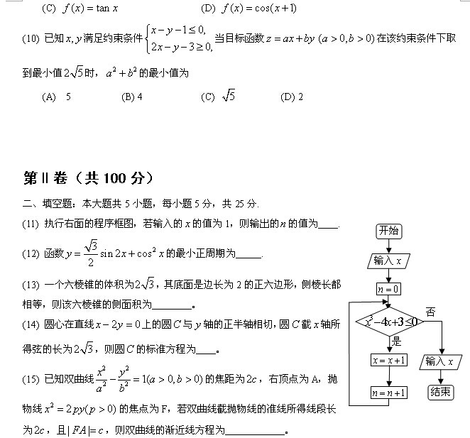 2014ɽ���߿�������Ŀ���ѧ���⣨����棩