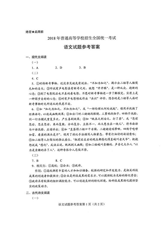 2018��ȫ������߿����Ĵ�