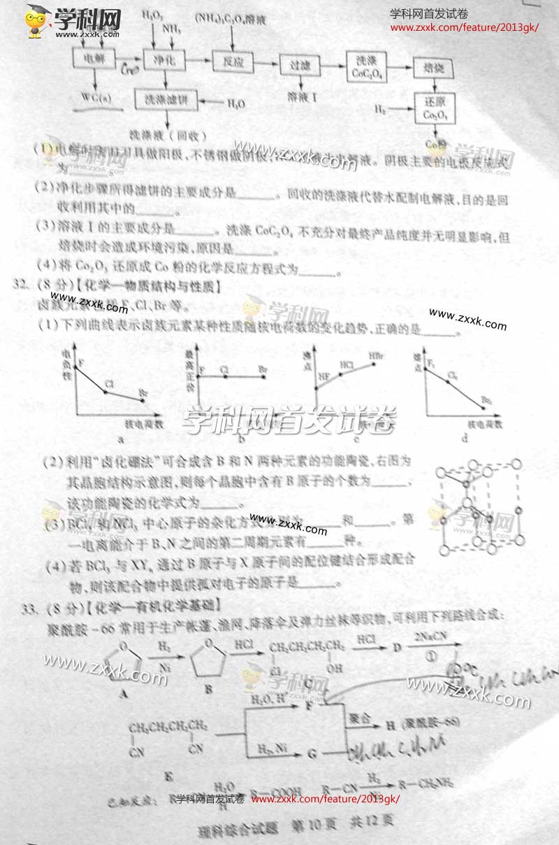 2013��ɽ���߿��Ծ��������⼰�𰸣�ͼ�İ棩