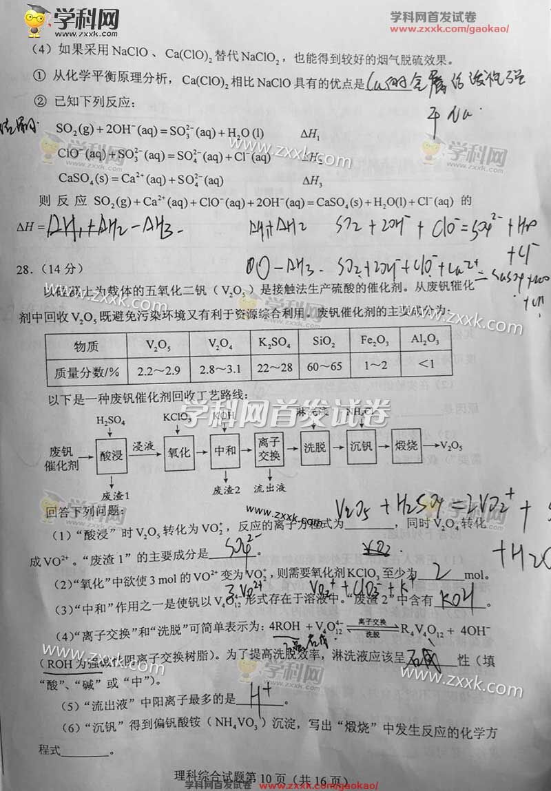 2016年广西高考理综试题(图片)