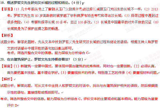 2014��㶫�߿����⼰�𰸹㶫�����Ծ�����