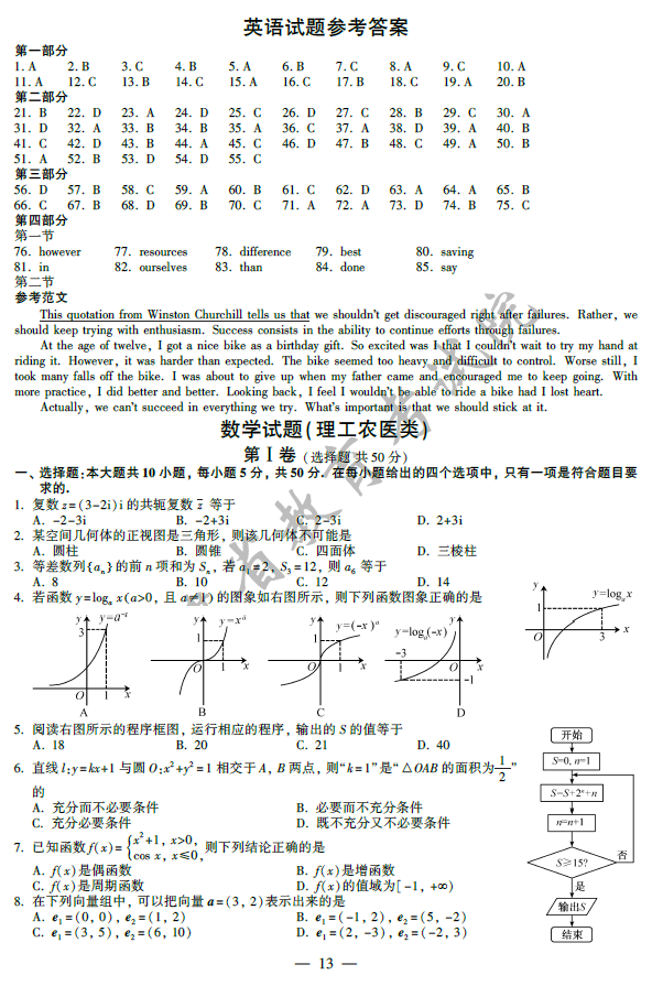 2014�긣���߿�Ӣ�����⼰�𰸽���
