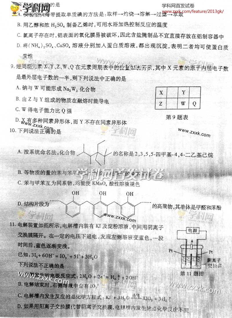 2013���㽭�߿��Ծ��������⣨ͼƬ�棩