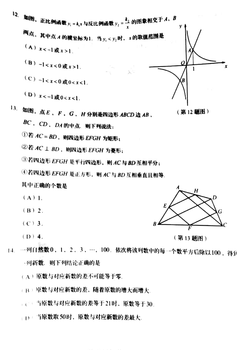 2018�������п���ѧ���⼰�𰸣�ͼƬ�棩