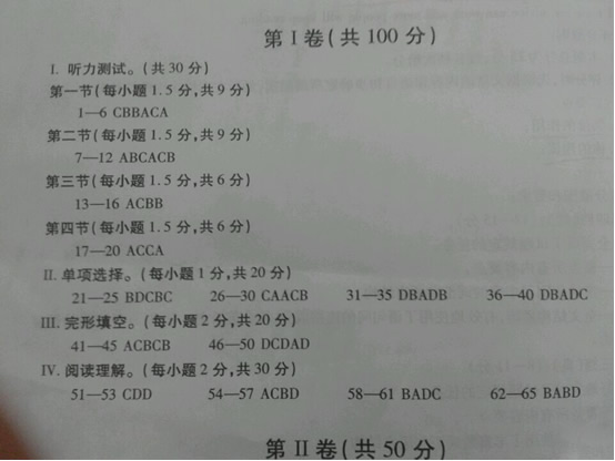 ������2014���п�Ӣ���Ծ������ְ棩