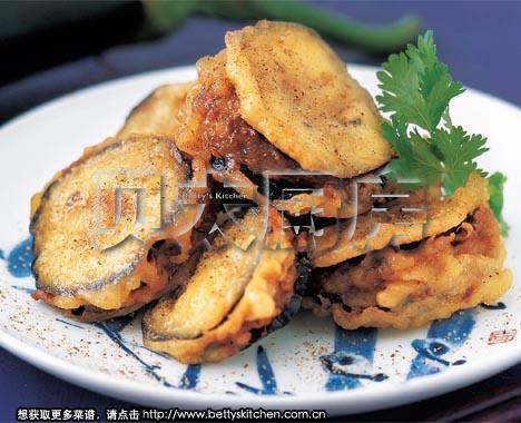 椒盐茄盒的做法