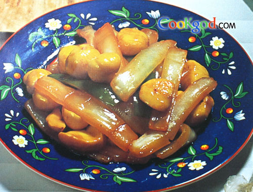 栗子烧白菜的做法