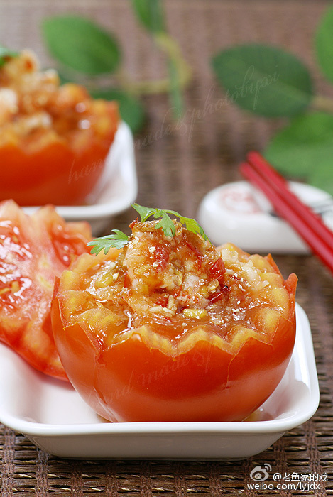 家传之宝不只是思念——粉蒸番茄虾的做法