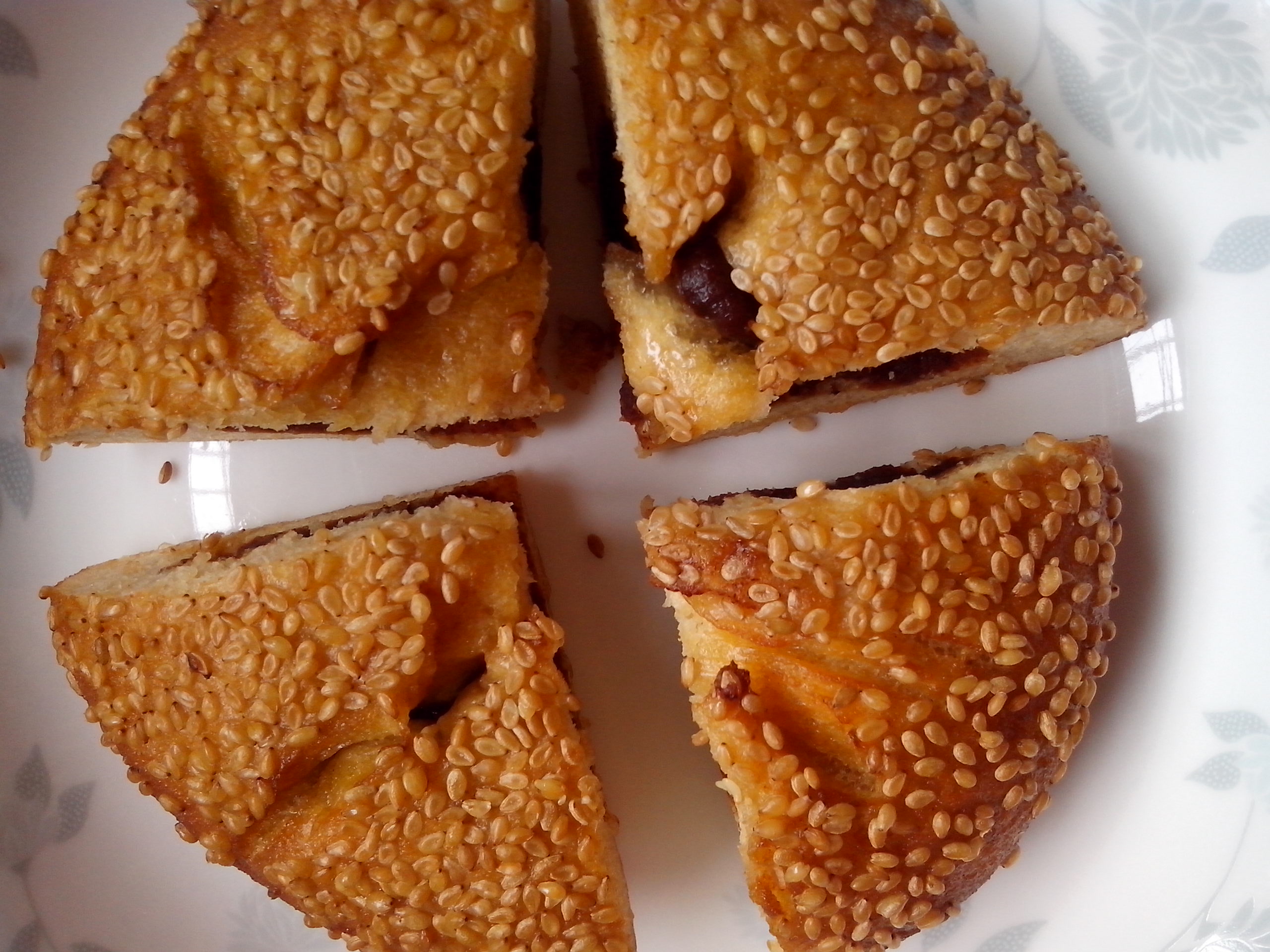 家常豆沙芝麻饼的做法