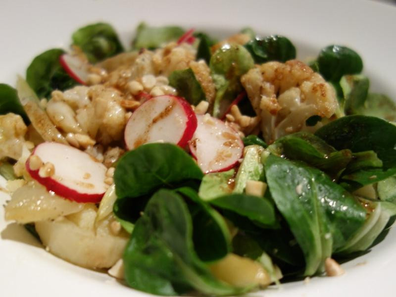 烤花椰菜沙拉的做法