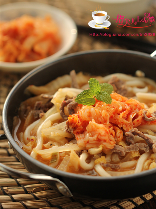 红红火火庆新年---泡菜牛肉乌冬面的做法