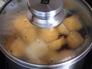 上海食谱 - 油豆腐粉丝汤的做法