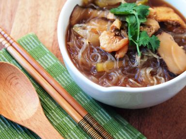 上海食谱 - 油豆腐粉丝汤的做法
