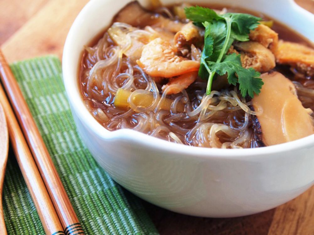 上海食谱 - 油豆腐粉丝汤的做法