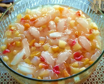 清凉杏仁豆腐水果爽的做法