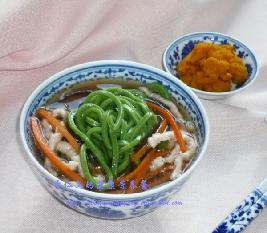 肉丝翡翠面的做法